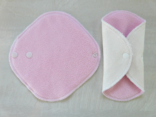 Intimní vložka fleece - 17,5 cm - RŮŽOVÁ