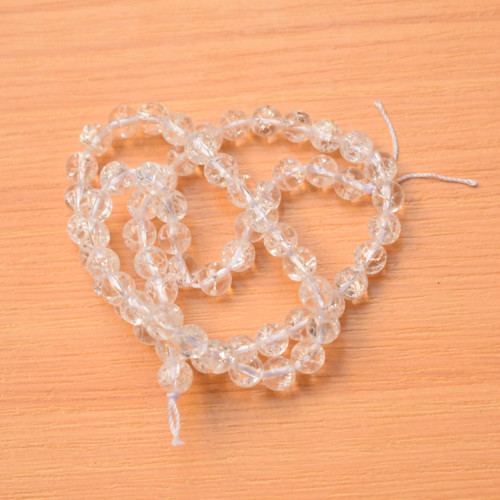 Křišťál praskaný - 6mm - 3 kusy