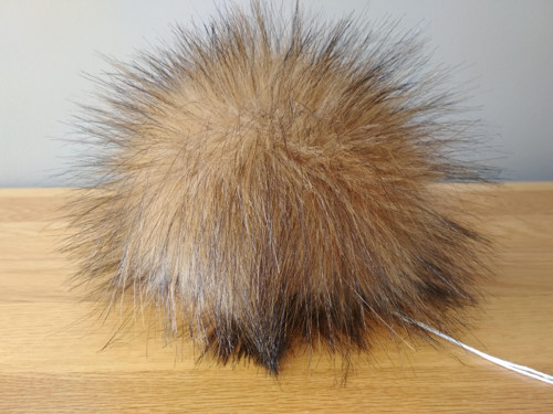 Kožešinová bambule, béžová liška (13 - 14cm)