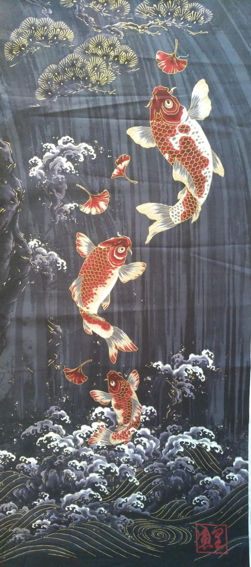 Panel Quilt Gate s Koi kapry — foto 1