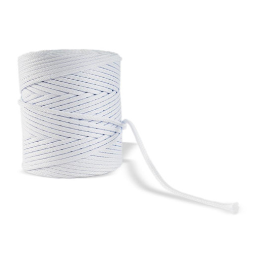 Oděvní šňůra - bílá, 100% Polyester, 4 mm