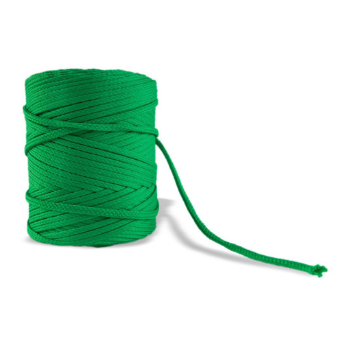 Oděvní šňůra - zelená 03, 100% Polyester, 4 mm