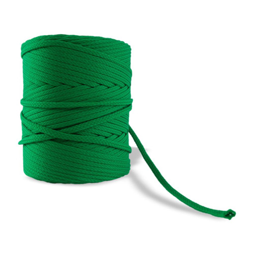 Oděvní šňůra - zelená 04, 100% Polyester, 4 mm