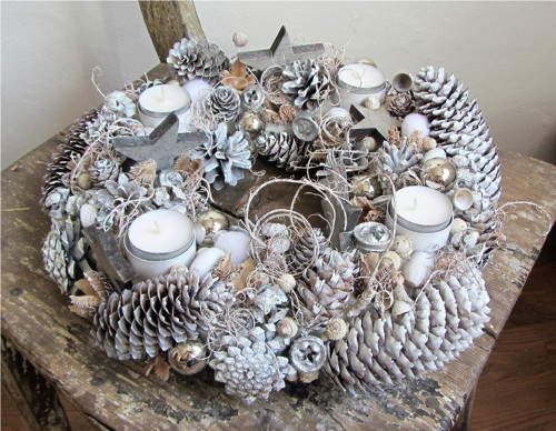 Stříbrný svícen adventní / sleva — foto 1