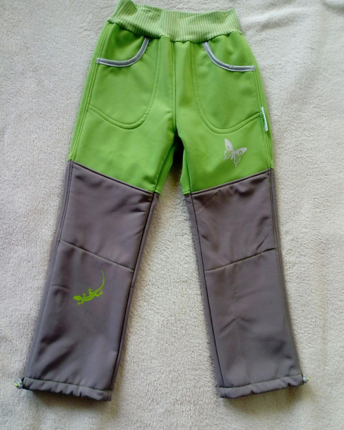 Zimní softshell. kalhoty do pasu - vel.104 - 110 — foto 1