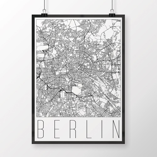 BERLÍN, 50x70cm, moderní, bílý