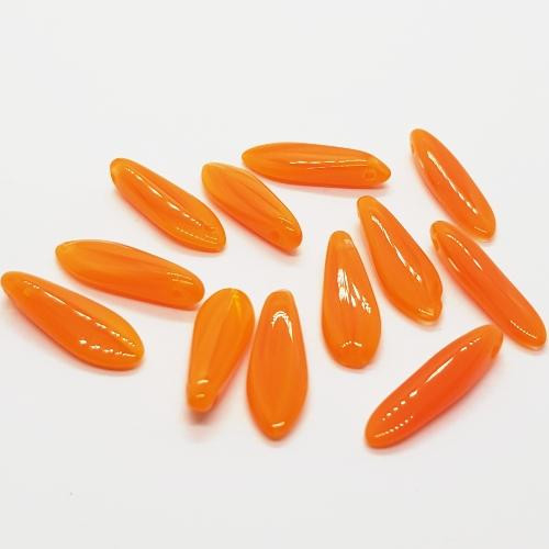 Korálky broušené, 15mm, oranžová, 12ks