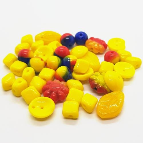 Korálky broušené, 5-12mm, mix, 42ks