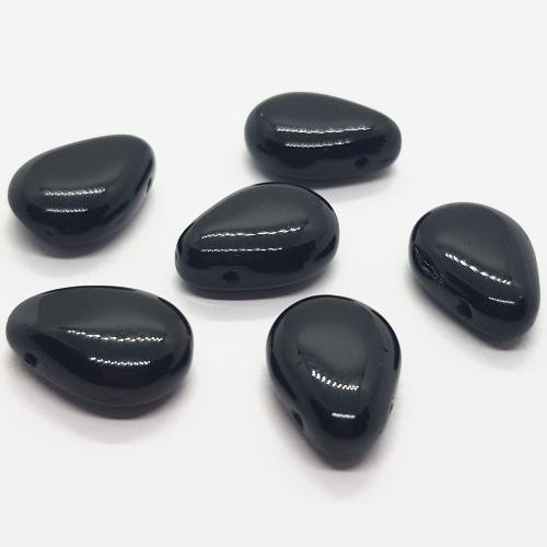 Korálky broušené, 13mm, černá, 6ks