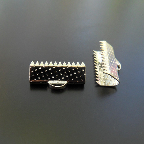Koncovka na stuhu, kůži, apod. 16x5 mm - 8 ks