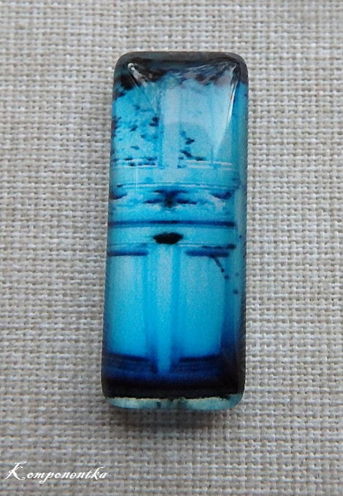 Kabošon obdélníkového tvaru 10x25mm 1kus