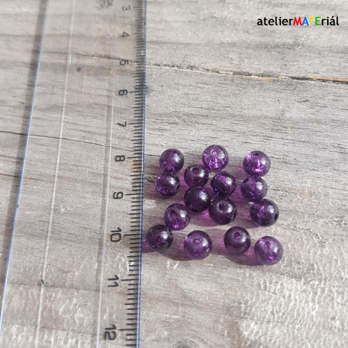 Skleněné korálky - práskačky - 15 ks — foto 1