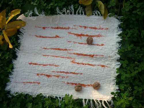 Ručně tkaný koberec -50 x 50 cm — foto 1