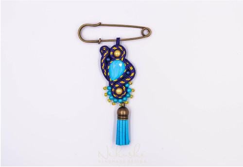 Strapcová soutache brož — foto 1