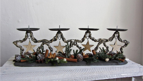Neutrální adventní svícen — foto 1