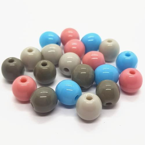 Korálky broušené, 7mm, mix, 20ks
