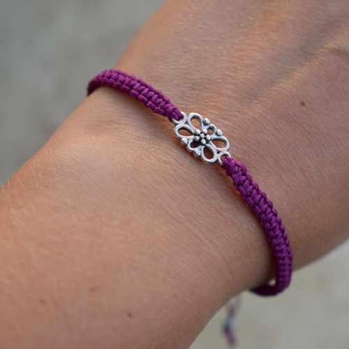 Fialová harmonie - shamballa náramek... — foto 1
