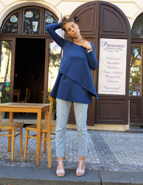 Elegantní Tunika Modrá — foto 1