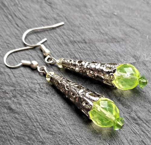 Náušnice s filigrány a Swarovski, VÝPRODEJ!!!
