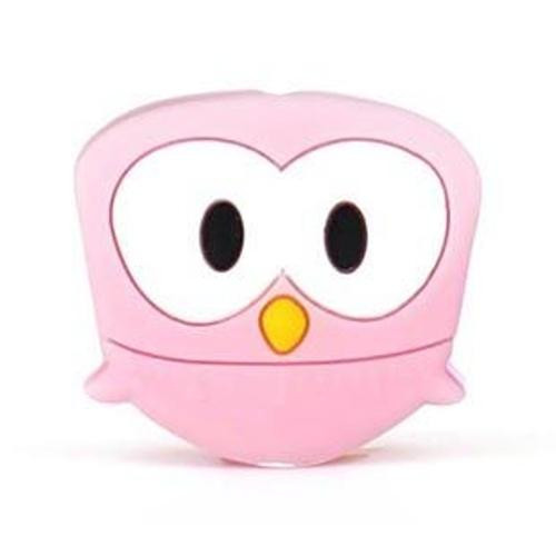 Kousátko silikonové SOVIČKA 3cm (1ks) - pink — foto 1