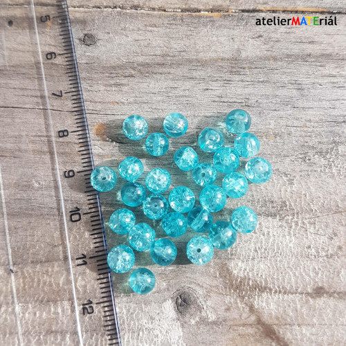 Skleněné korálky - práskačky 6 mm - 28 ks — foto 1