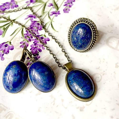 Set šperků s lapisem lazuli bronz /0078