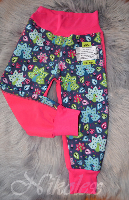 Zimní softshell kalhoty-rostoucí — foto 1