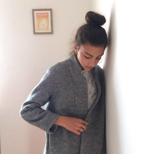 Boyfriend coat .šedý melír — foto 1