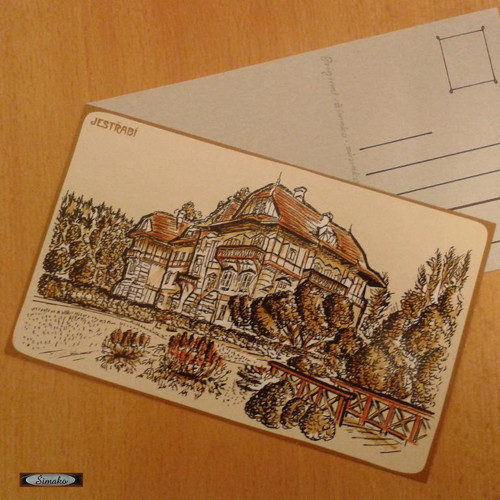 Retro pohlednice z Luhačovic - Jestřabí — foto 1