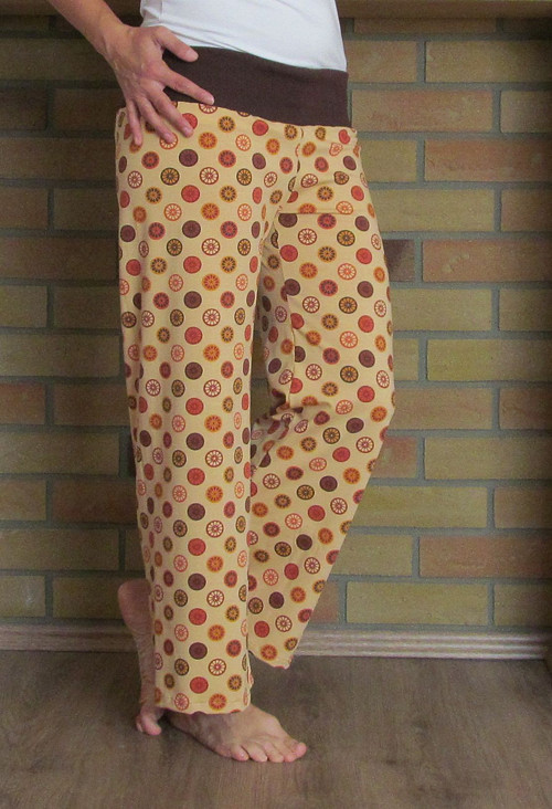 Dlouhé kalhoty Brown Mandala — foto 1