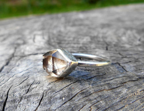 Strieborný (Ag925) Prsteň s Herkimer "diamantom" — foto 1