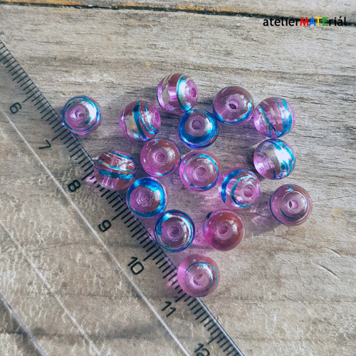 Skleněné korálky - práskačky 6 mm - 18 ks — foto 1