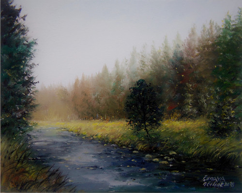 Šumava - Roklanský potok - orig. olej — foto 1
