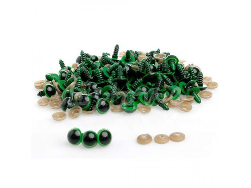 Bezpečnostní oči zelené 10 mm 2ks/ 5 párů