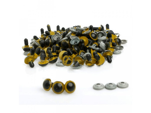 Bezpečnostní oči žluté 10 mm 2ks / 5 párů