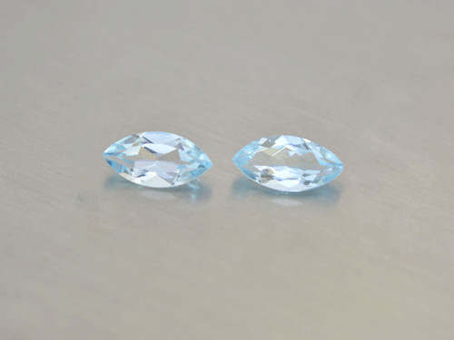 Přírodní topas sky modrý markýza 12x6 mm