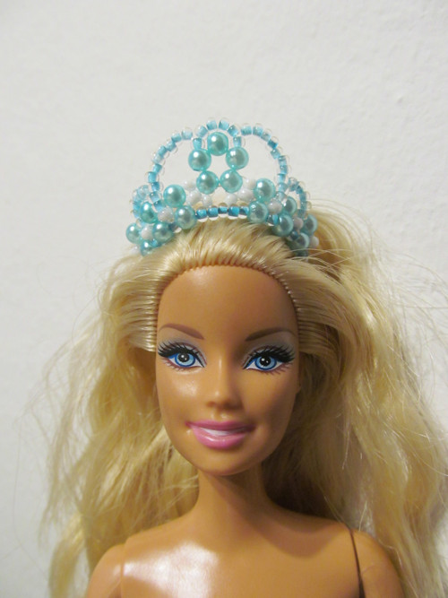 Čelenka pro Barbie - tyrkys — foto 1