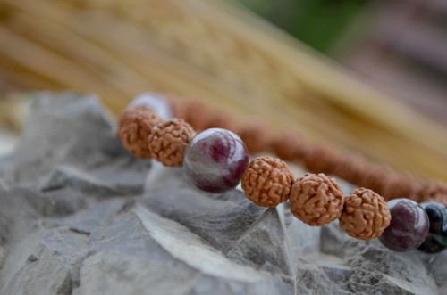 Ochranný náramek - Turmalín/Rudraksha...