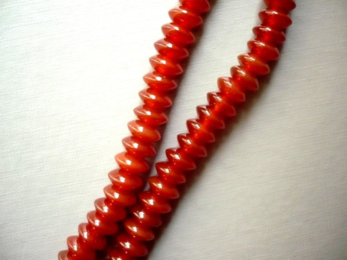 Vrtané rondelky - karneol 8,5 mm, 3 ks — foto 1