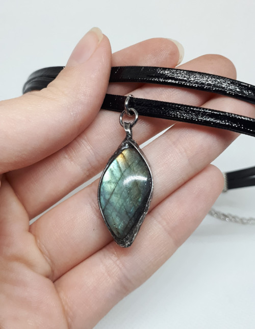 Choker s labradoritem — foto 1