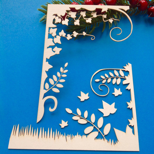 Dekorace 13x10 cm,chipboard 2 ks — foto 1