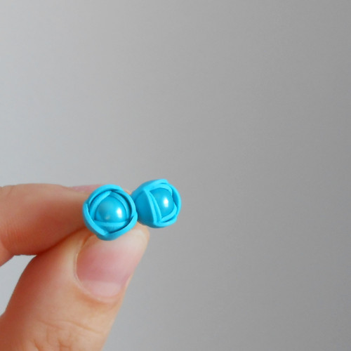 Mini růžičky tyrkysové - Chirurgická ocel