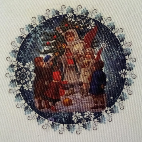 Bavlněná látka - panel 9 x 9 cm