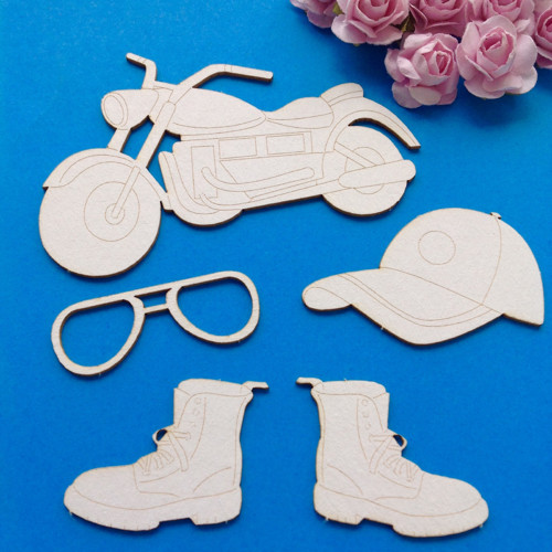 Dekorace ,chipboard 5 ks (CHR ) — foto 1