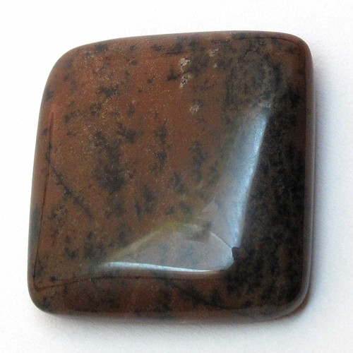 Kabošon medový dendritický achát čtverec 26mm