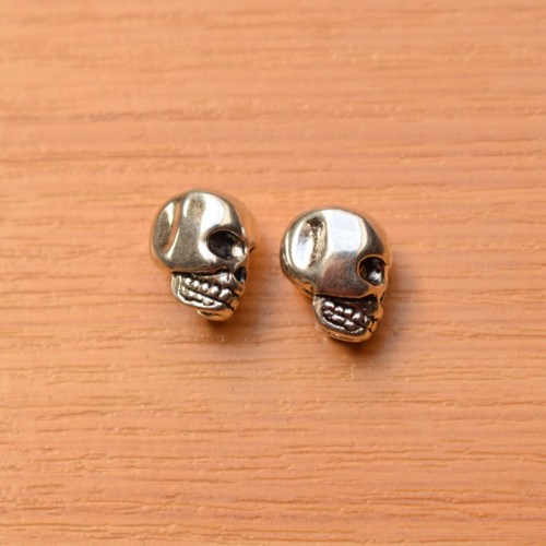 Lebka - starostříbro - 12x8mm