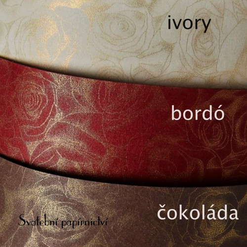 Ozdobný papír Růže 250g A4 1ks ivory