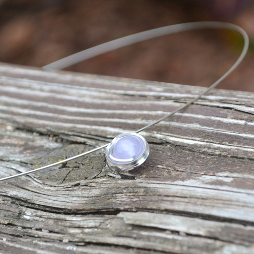 Náhrdelník z chalcedonu violet