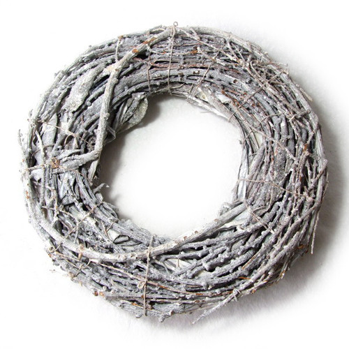 Věnec proutěný s glitry, 26 cm — foto 1