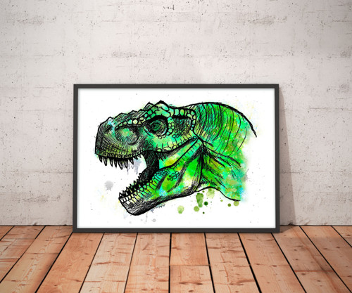 Tyranosaurus rex - hlava - Tisk na grafický papír